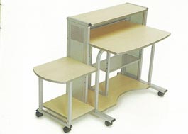 SYLEX Mobile Workstation with Multiple Shelves